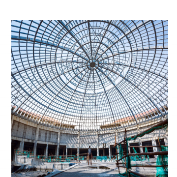 Estructura de acero de acero prefabricada estructuras de vidrio de centro comercial